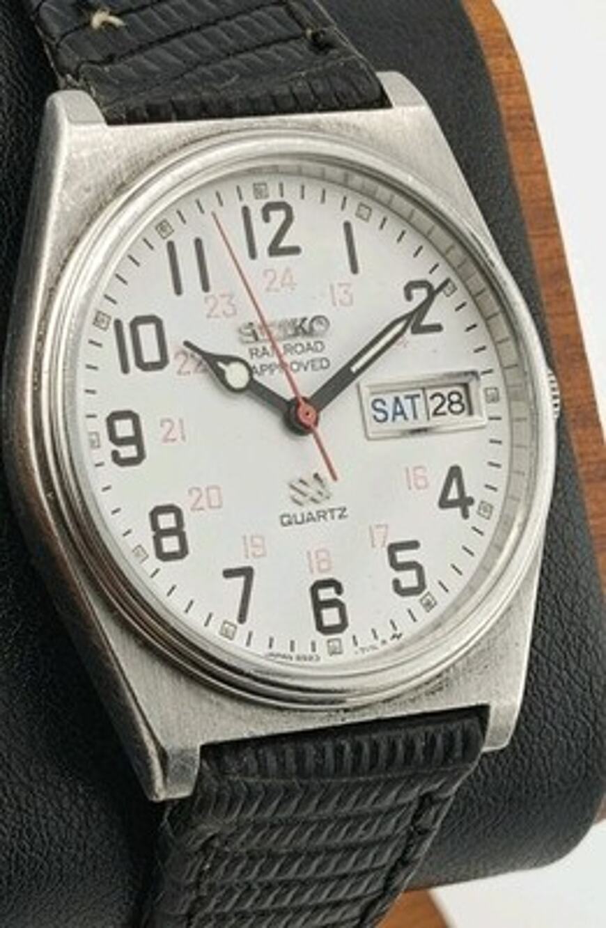 Vintage 1985 Seiko Railroad Approved Watch 6923-7039 New Crystal & Battery